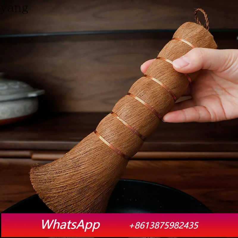 

LH Hand Knitted Brown Sheet Brush Wash Non-stick Pan Brush Don't Damage the Pan Clean the stove