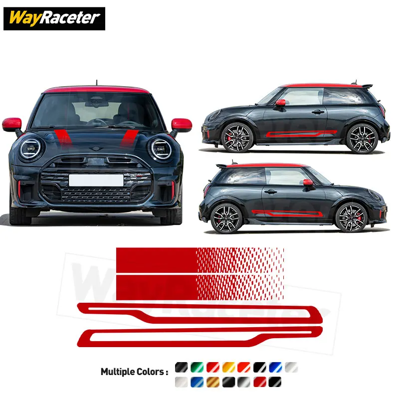 

Edition John Cooper Works Car Engine Cover Decal Door Side Stripes Sticker For MINI Cooper 2025 2026 J01 F66 JCW F65 F67 2024