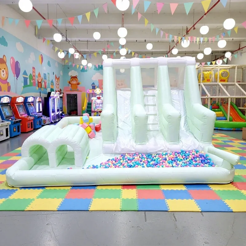 Factory Customized Commercial Grade Indoor/Outdoor PVC Small Water Park Playground Inflatable Water Slide Pool Combo Soft Play