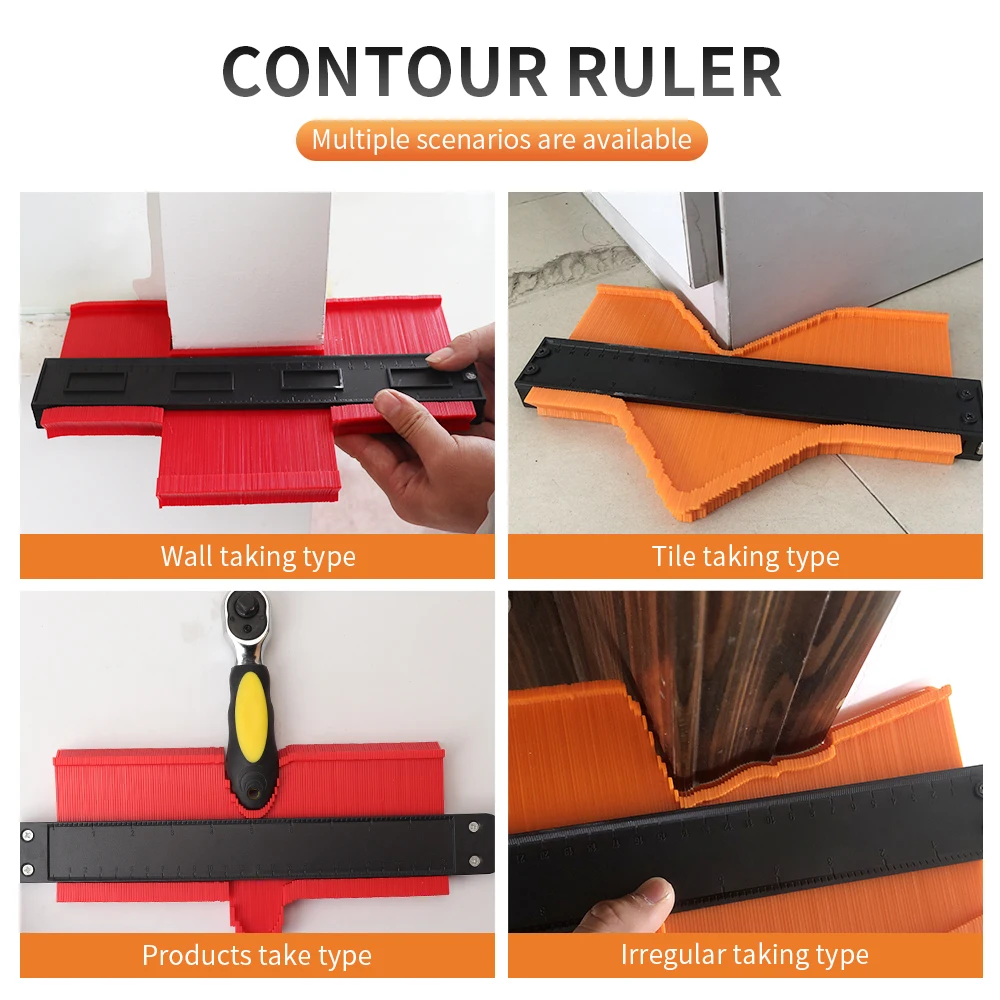 Contour Gauge Cutting Template Measuring Instrument Woodworking Tool Wood Measure Ruler Construction Contour Tool