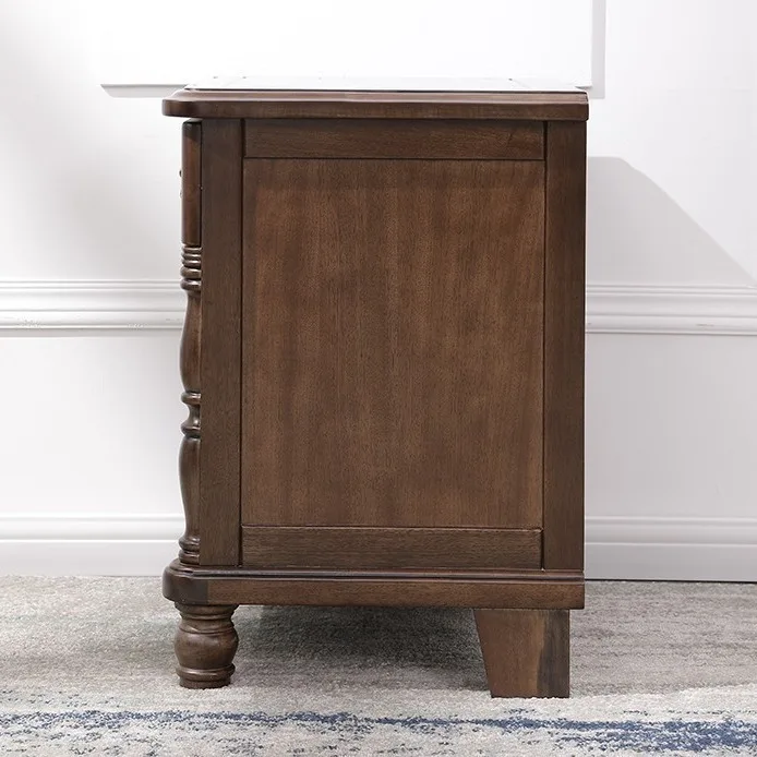 All solid wood American bedside table modern simple bedroom bedside locker high-end retro style bedroom bedside table