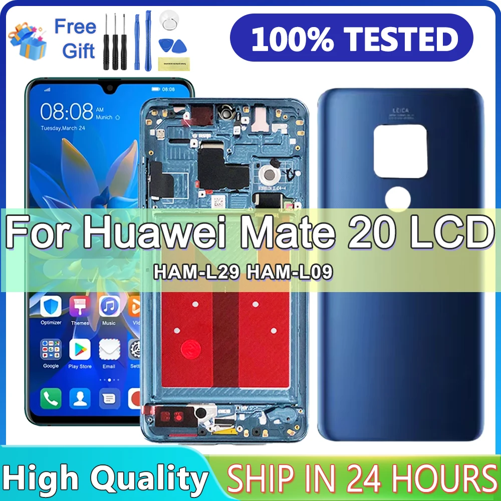 6.53\'\' Tested For Huawei Mate 20 LCD Touch Screen Digitizer Assembly For Mate 20 SNE-AL00 SNE-LX1 Display Replacement Parts