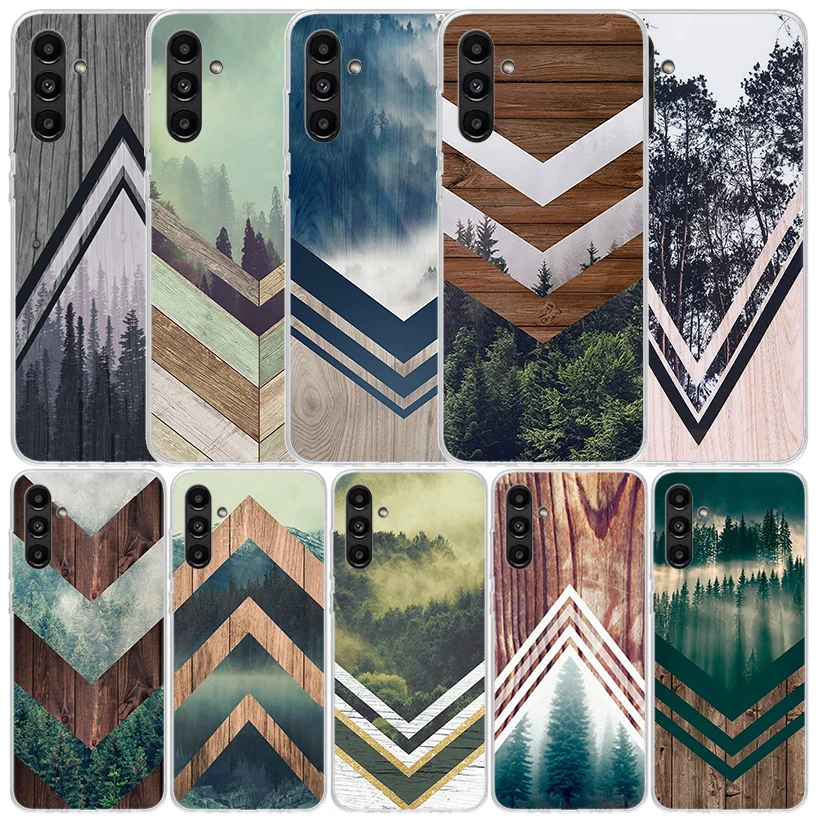 Forest Geometry Wood Nature Phone Case For Samsung Galaxy A15 A14 A13 A12 A55 A54 A53 A52 A35 A34 A33 A32 A25 A24 A23 A22 A04S A