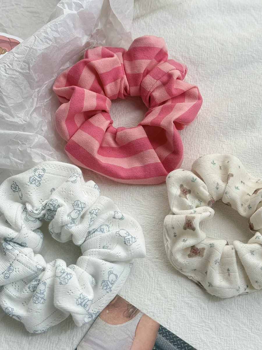 

Набор из 2 эластичных резинок для волос ручной работы, разноцветные, большие, милые, очаровательные аксессуары для волос