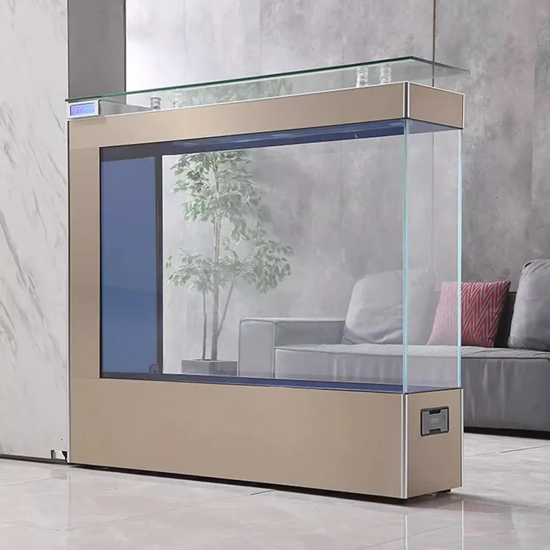 Luxury Living Room Aquariums Glass Fish Tanks Multifunction Nordic Aquariums Modern Originality Pet Products Аквариум LLAQ