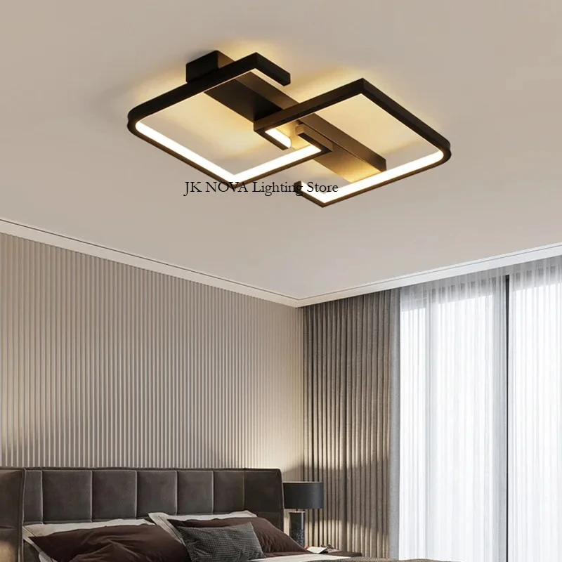 

Минималистичный современный черно-белый светодиодный потолочный светильник для гостиной, общей спальни, кабинета