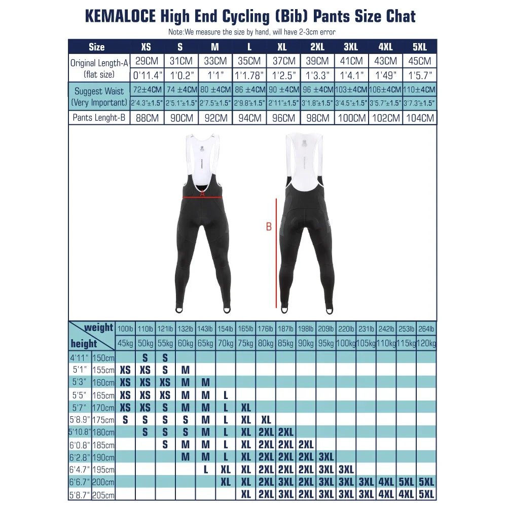 KEMALOCE Men Cycling Bib Pants Winter Quick Dry Blue/Black/Grey Gel Pad Fleece Thermal MTB Bike Pants High End Long Bib Tights