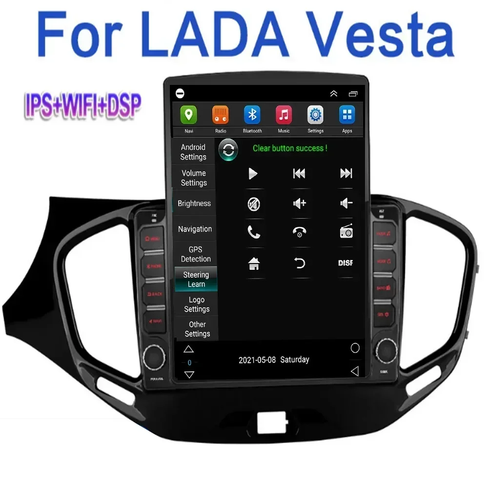 Para Tesla Style 2Din Android13 Radio de coche para LADA Vesta tesla still Cross Sport 2015 + reproductor de vídeo Multimedia GPS estéreo Carplay