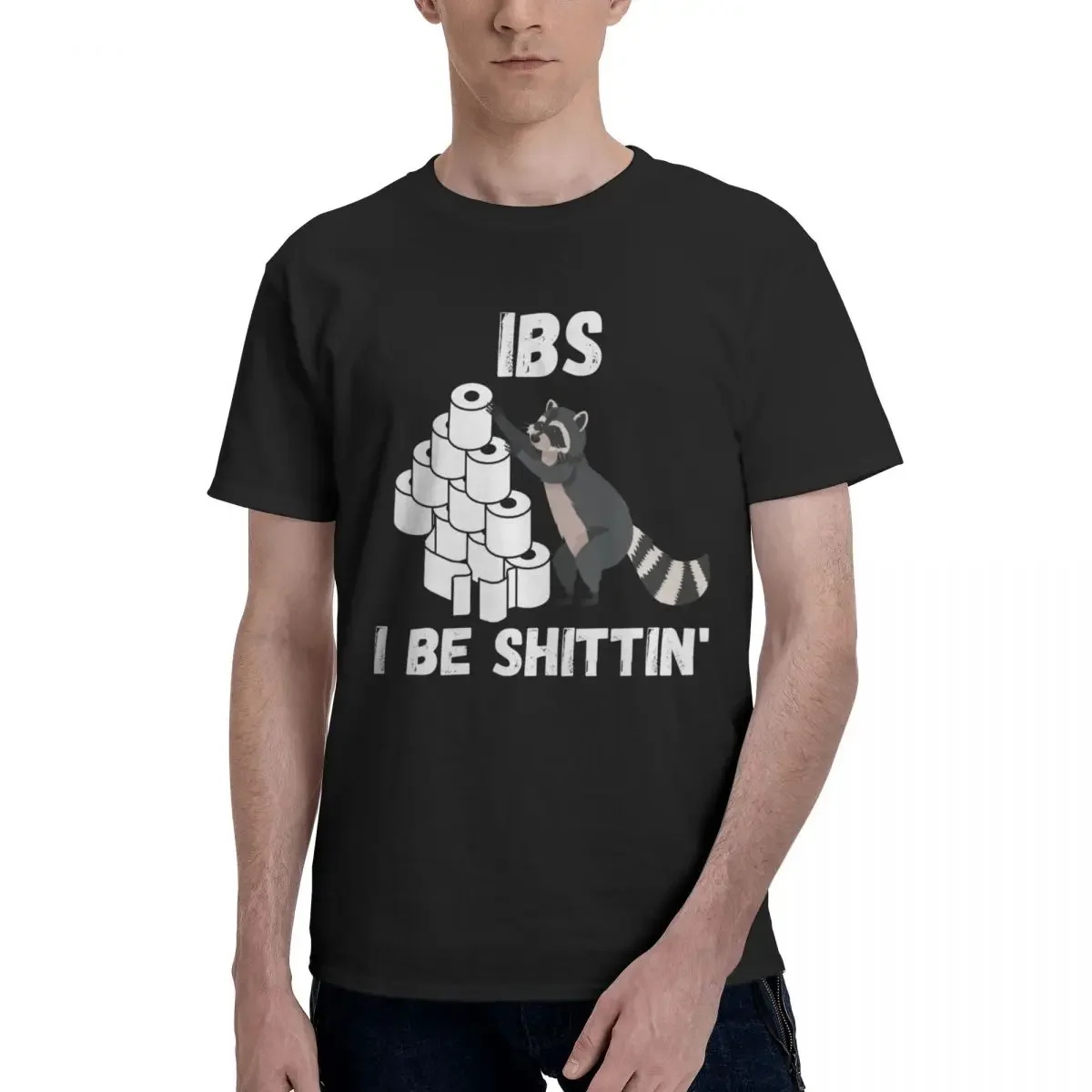 IBS I Be Shittin' Raccoon Funny T Shirt Humorous Irritable Bowel  Graphic Meme Graphic Y2K Unique Tees MenTshirt Clothes