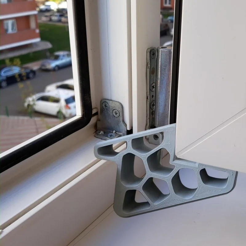 Window/Balcony Door Stopper with Track Lock Heavy Duty Door Stops Non-Slip Door Wedge Wall Protector Easy Installation/Removal