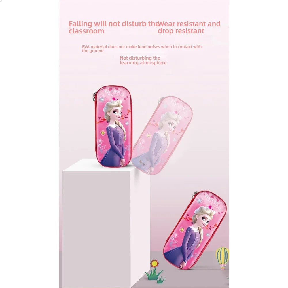 مقلمة ديزني كاواي سنو برينسيس عائشة سعة كبيرة مقلمة مريحة فتاة إبداعية صندوق رصاص كرتوني هدية