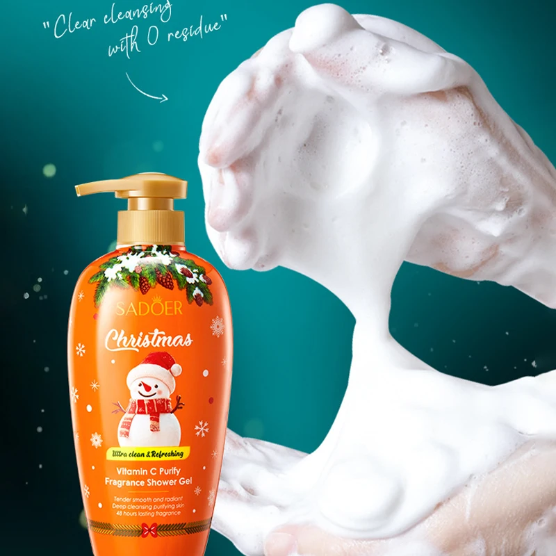 Рождественский подарок, духи с витамином С, шампунь для мытья тела, контроль жирности, очищающая маска для волос, уход за кожей головы, восстановление поврежденных волос