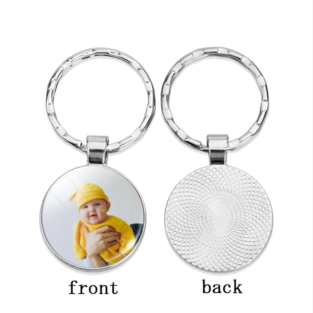 Customized Single-sided Double-sided Keychain with Wooden Frame Keychain Personalized Photos Friends Family Gifts