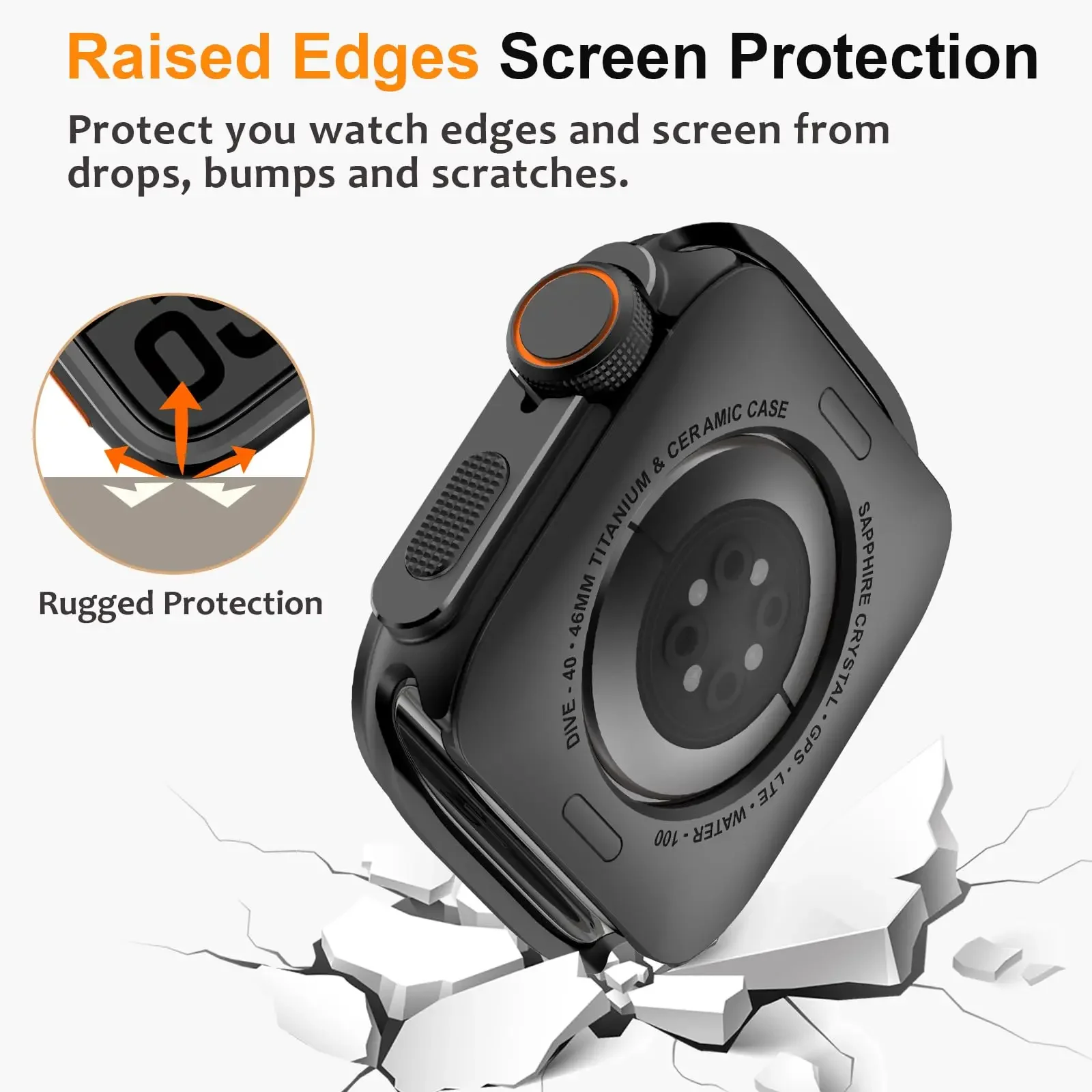 Metal Bumper Case For Apple Watch 46mm 45mm 44mm Protector Frame Cover For iWatch Series 10 9 8 7 6 5 SE Change To Ultra 2 49mm