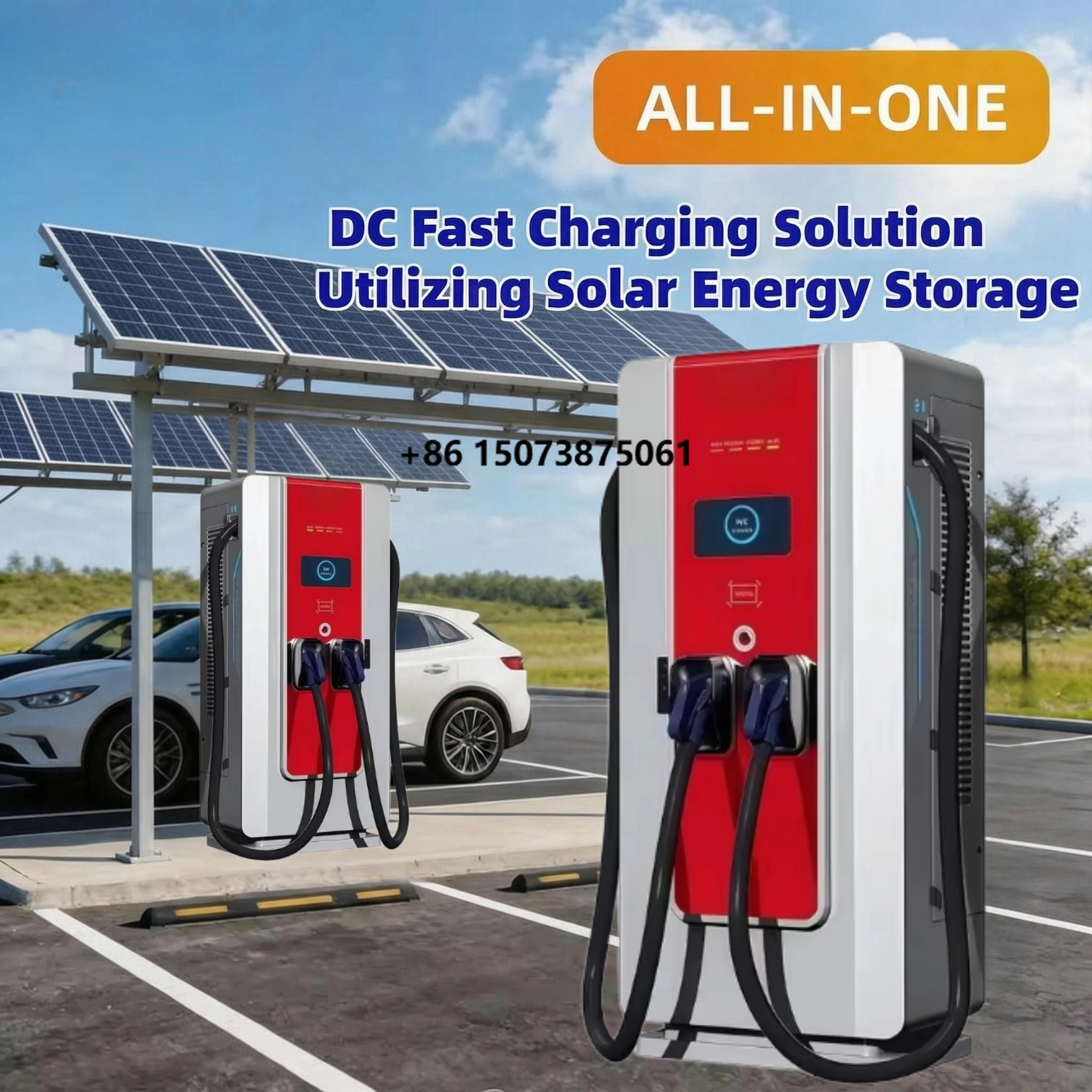 YIXINDIAN Charging Stations for Electric Vehicles 30kW 180kW 240kW 360kW Outdoor Remote Control Solar Panel Locking Mechanism