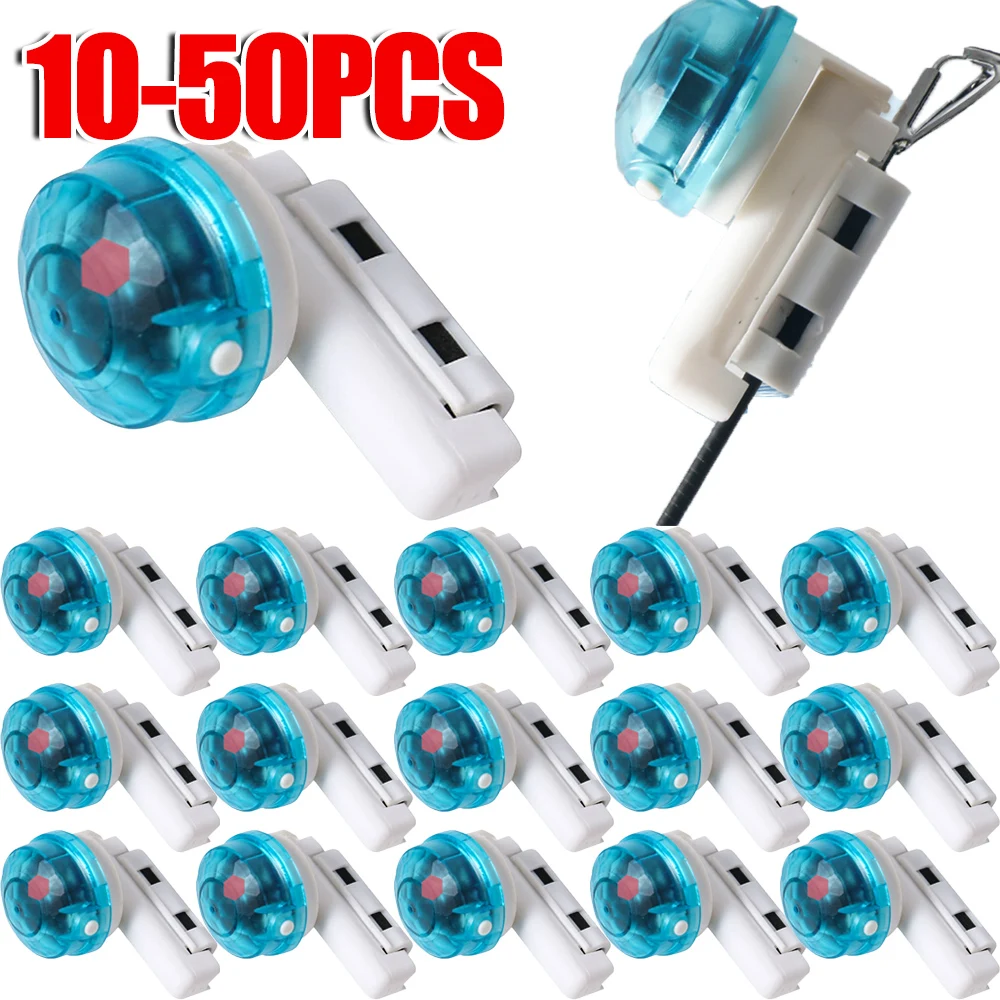 10-50pcs Fishing Rod Light Universal Fish Bite Alarms Light Antiskid Fishing Rod Light Induction Night Fishing Accessories