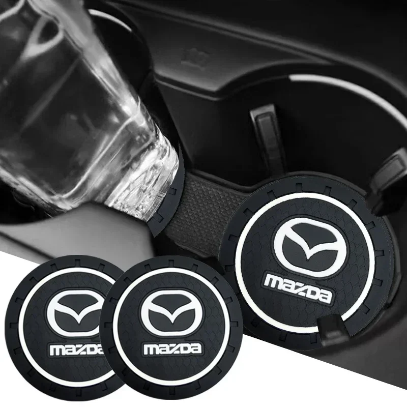 

1/2Pcs Non-slip Car Auto Water Cup Slot Non-Slip Mat Pad For Mazda 3 6 CX5 2 CX3 CX30 CX9 MX3 MX5 RX8 Axela Demio Atenza MS GJI