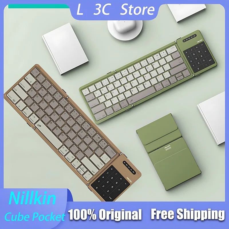 

Беспроводная карманная клавиатура Nillkin Cube, складная и портативная цифровая клавиатура, трекпад, поддержка интеграции, клавиатура с несколькими устройствами