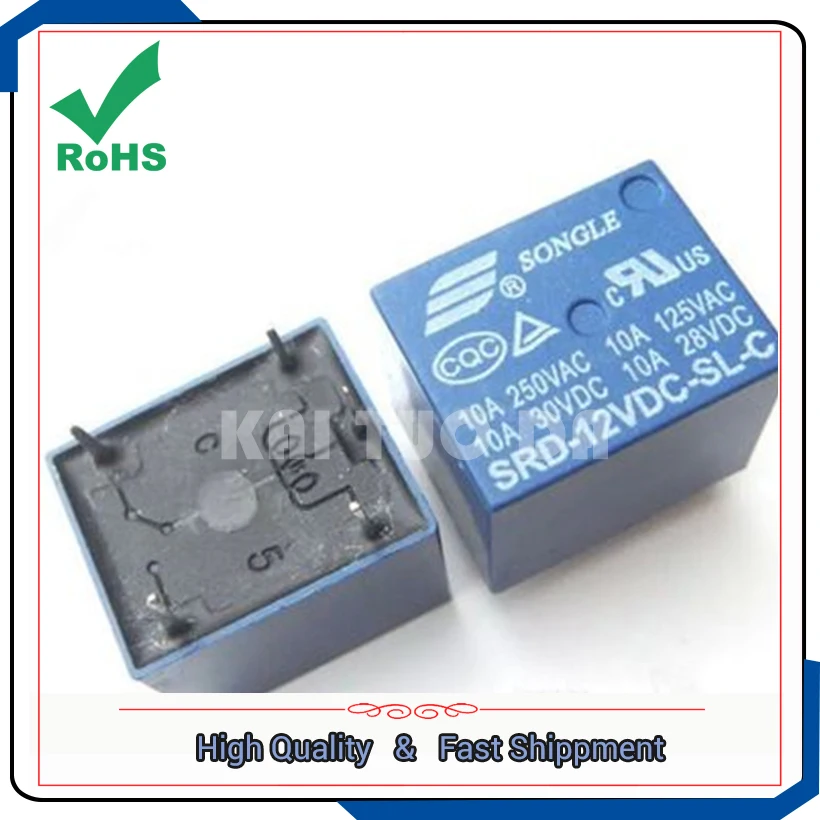 مرحلات SRD-12VDC-SL-C الجديدة (T73-12V-C 3FF HRS4H)