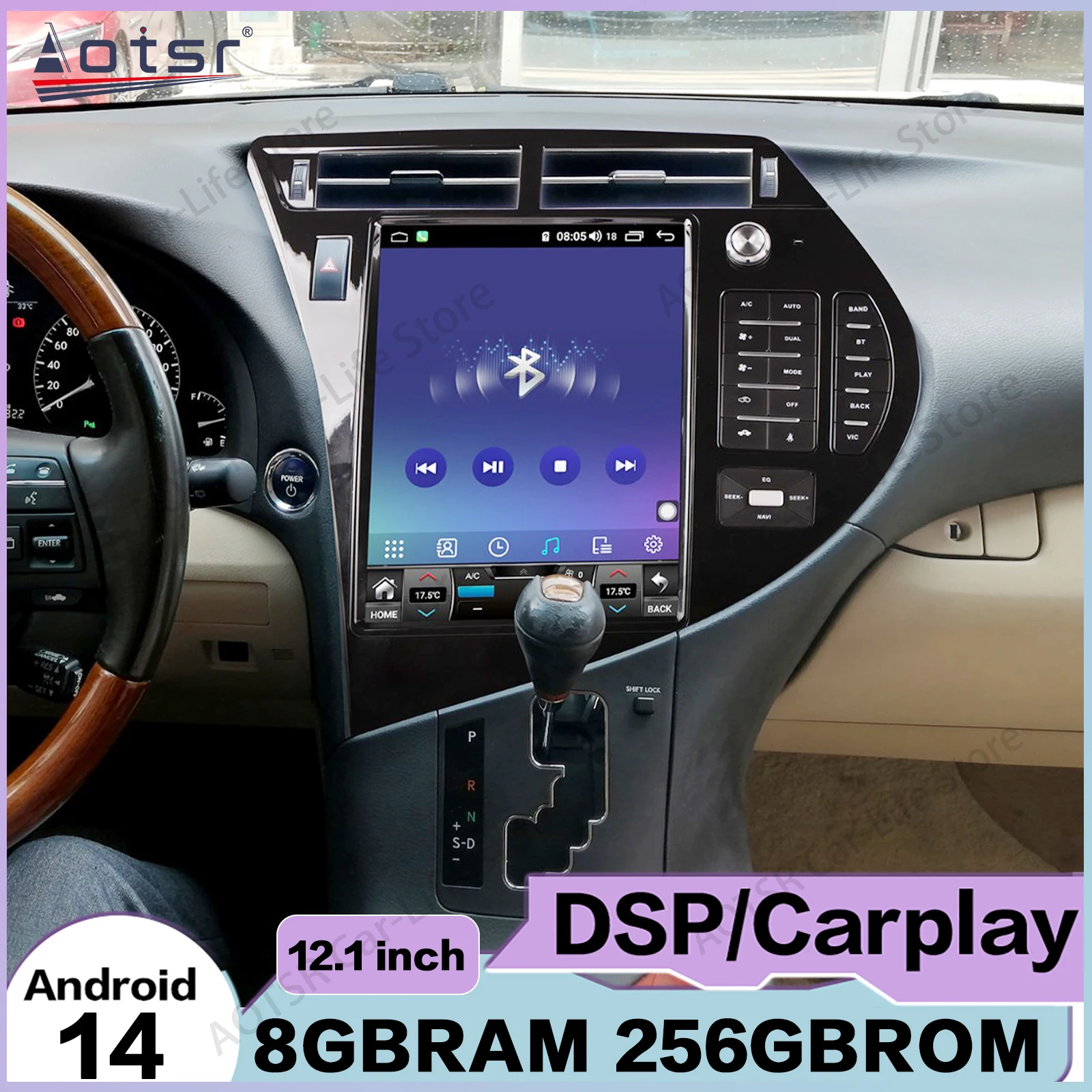 

8+256G Android 14.0 Tesa- Style For Lexus RX Stereo Car GPS Navigation Screen Multimedia Video Player Radio Audio Auto Head Unit