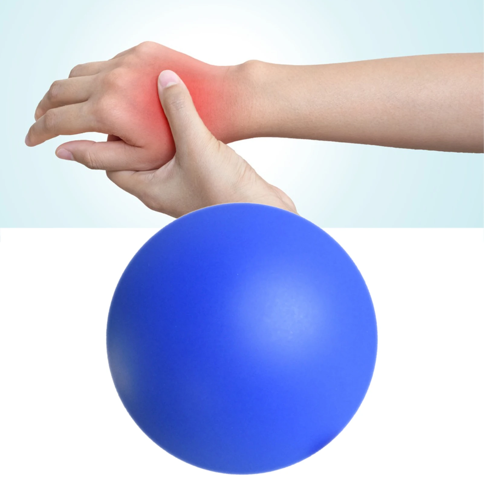 Hand Exercise Balls Blue PU Sponge Lightweight Relieve Stress Effectively Exercise Fingers Hand Grip Stress Ball for Gift