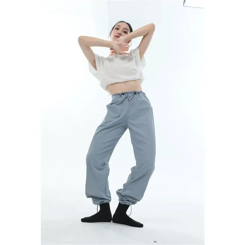 Modern Dance Practice Pants Slimming Straight Leg Cuffed Ballet Dance Sound Quality Summer Fitness Yoga Sports Leggings