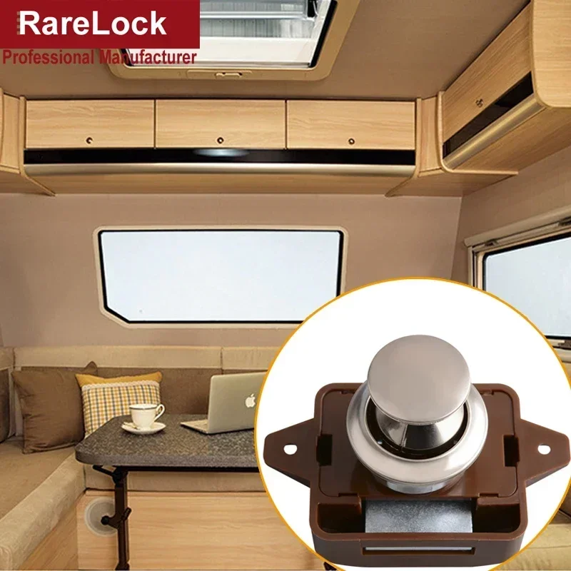 Push Button Cabinet Lock For Ambulance RV Caravan Motorhome Cupboard Hospital Furniture Locks Latch Rarelock ZS02 H