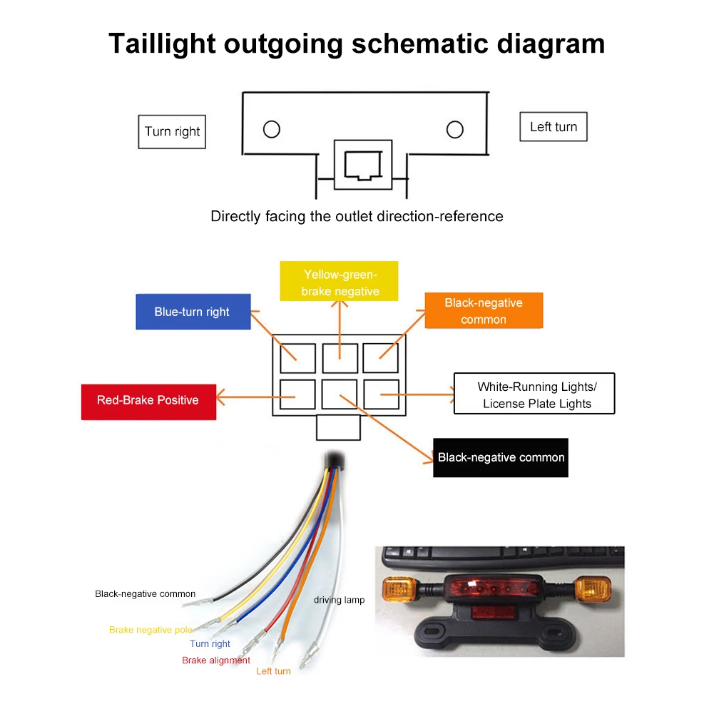 

Дальний фонарь 12 В стоп-сигнал 50 см проводка черный и желтый цвет простая установка 12 В электрический задний фонарь в сборе стоп-сигнал