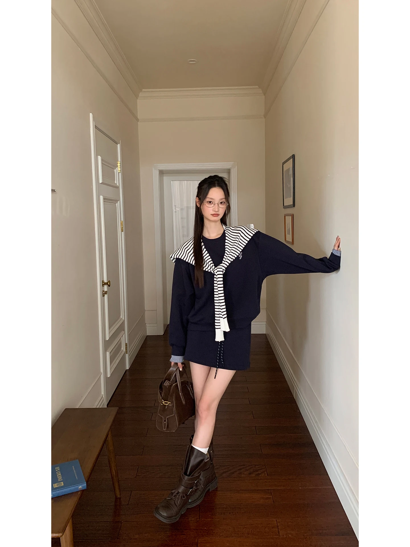 Red Celebri Sweatirt Jaet Women's New 2025 Oversize American Lazy Chic Long Sve round Ne Pullover Cotton Polyester...