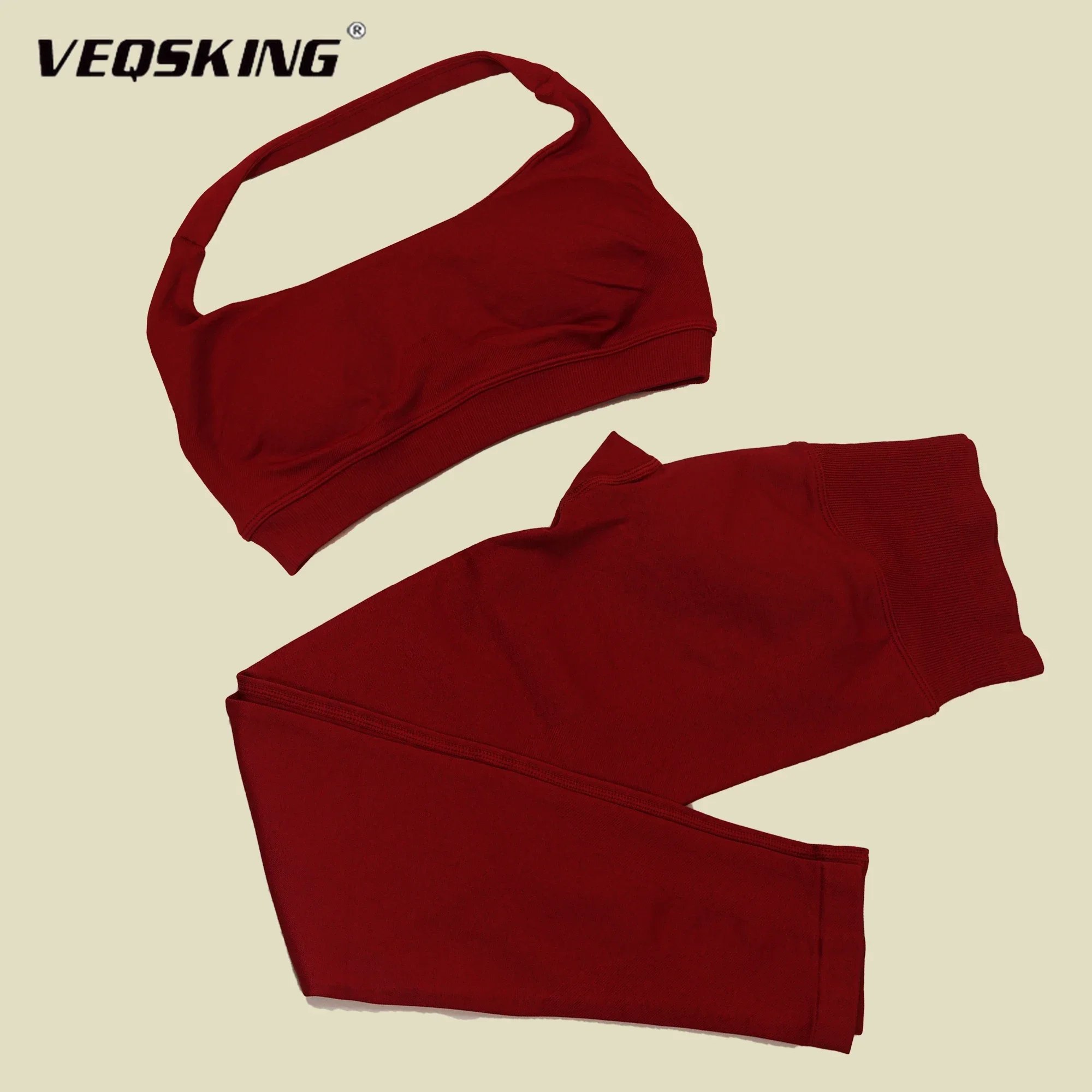 

VEQSKING женский набор упражнений для йоги, впитывающий влагу, высокая талия/похудение, быстросохнущий и дышащий, набор упражнений для фитнеса йоги