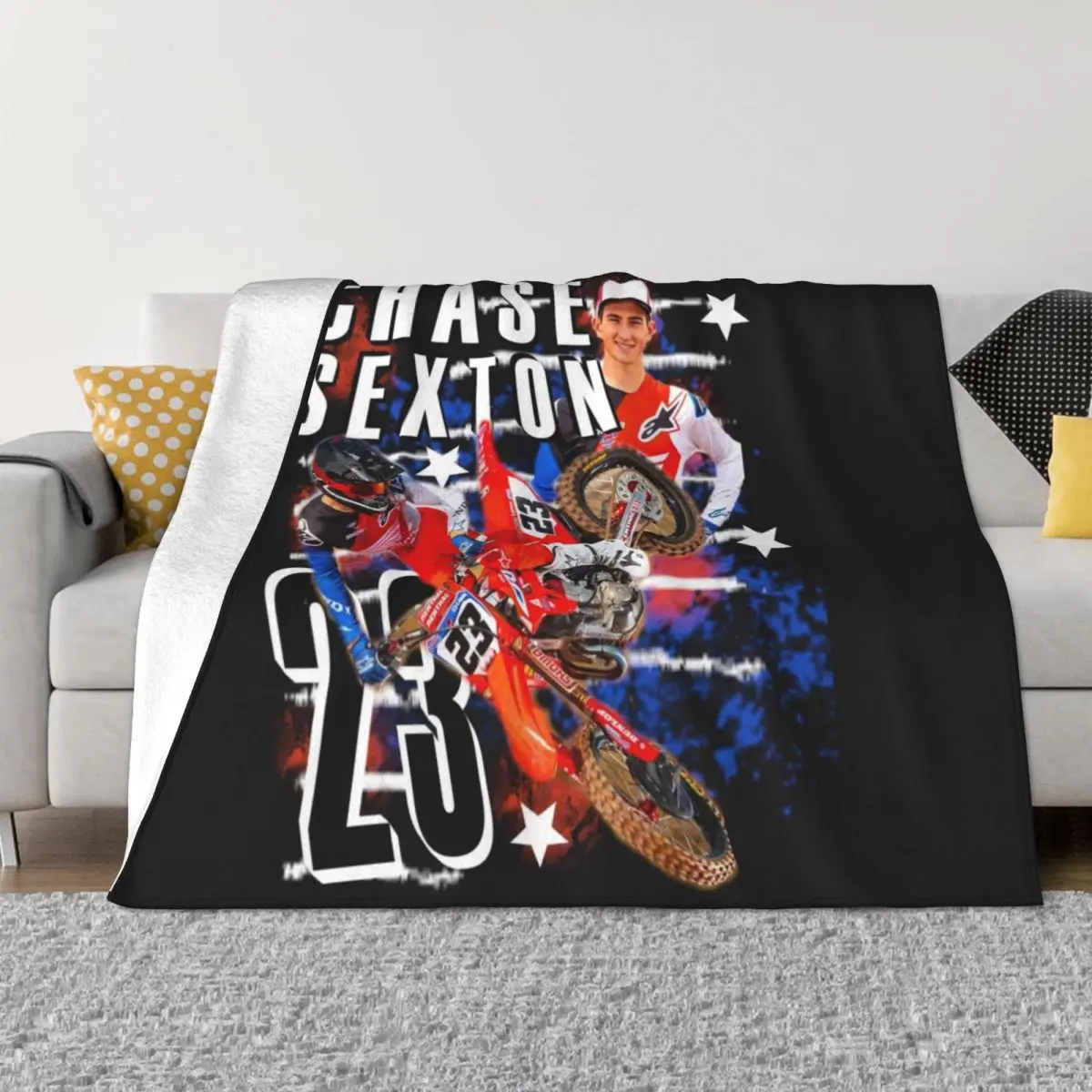 

Chase Sexton #23Motocross Supercross- SUPERCROSS CHAMPION SUPERSTAR SUNDAYS TSHIRT Throw Blanket for winter sofa bed Blankets