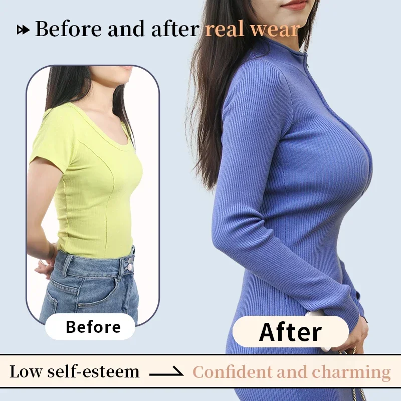 Big Silicone Breasts 2 in 1 Set Fake Chest Underwear Natural Big Breasts Simulation Anchor Crossdresser Influencer S Shape Body