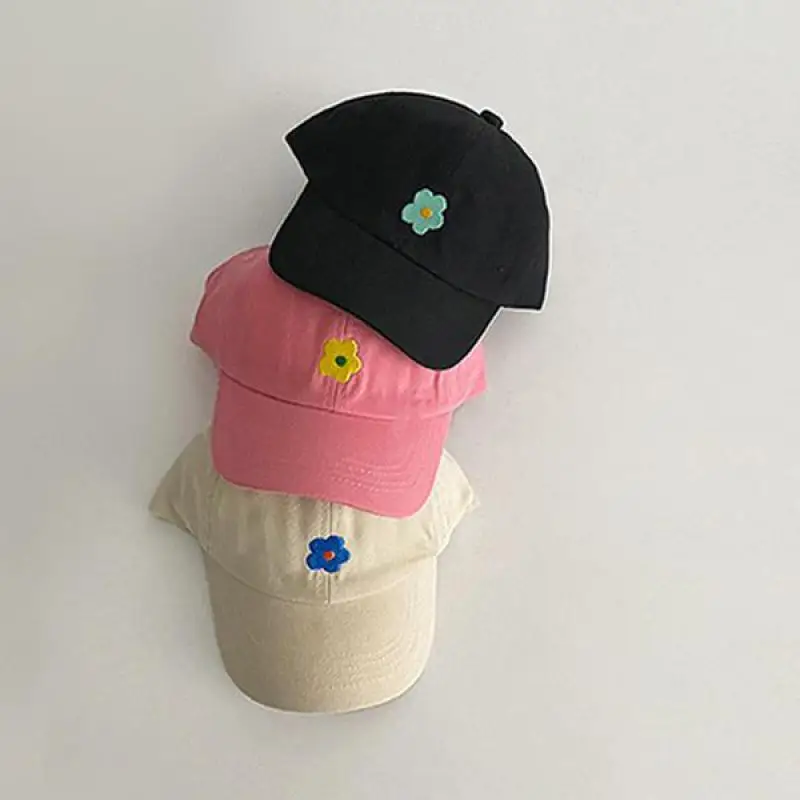 2024 Nieuwe Baby Zomer Baseballpet Schattig Bloempatroon Baby Meisje Zonnehoeden Outdoor Kinderen Hoed Katoen Kinderen Verstelbare Vizier Caps