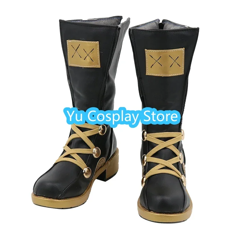 G'raha Tia Cosplay PU Sapatos De Couro, Botas De Carnaval De Halloween, Custom Made Props, Jogo FF14