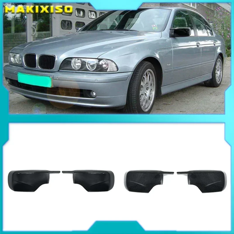 

For BMW E46 E39 4 Door 3 Series 1998-2005 High Quality Door Rearview Mirror Cover Cap Side Black 2021 M3 M4 Style