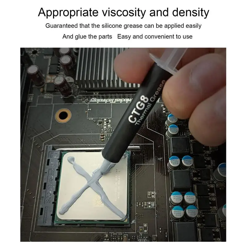 1 جرام 2 جرام 4 جرام CTG8 معجون حراري صغير GPU الكمبيوتر المبرد معالج وحدة المعالجة المركزية 12.8 واط/mk شحم السيليكون معجون حراري