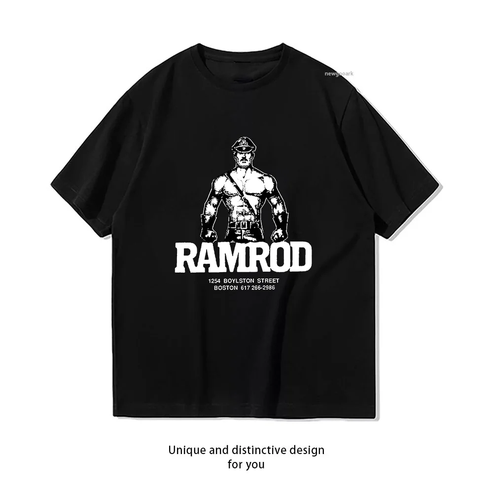 Ramrod Dark Gay Vintage Boston Framed Gay Pride t-shirt Adult Unisex Casual cotton printed t shirts homosexual streetwear