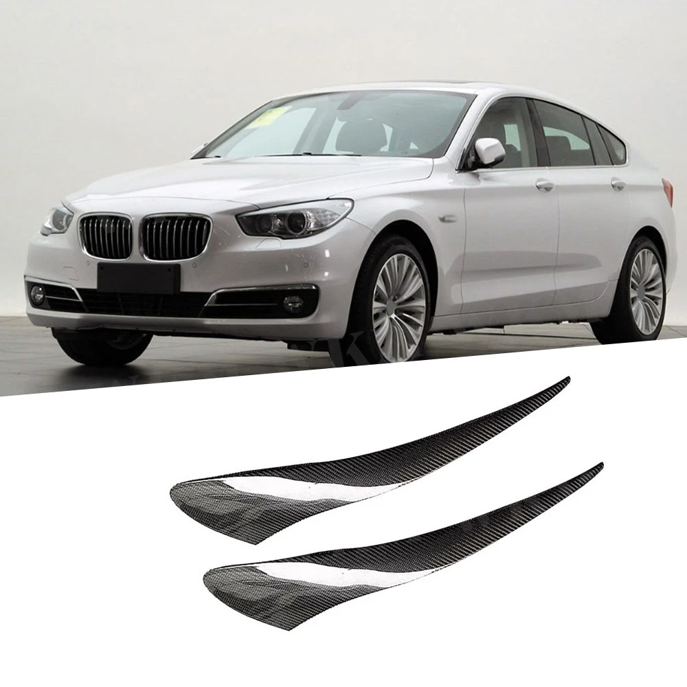 

Передний противотуманный светильник для бровей из углеродного волокна, передний бампер автомобиля, накладки для бровей, автомобильный декор для BMW 5 серии GT F07 2009-2017