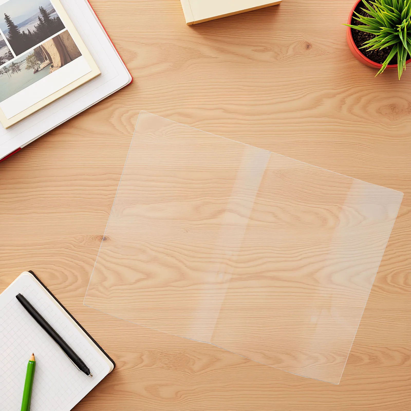 

Clear Acrylic Fan Shape Book Stand Transparent Desktop Organizer Space Saving Corner Storage For Cookbooks Magazines Reading