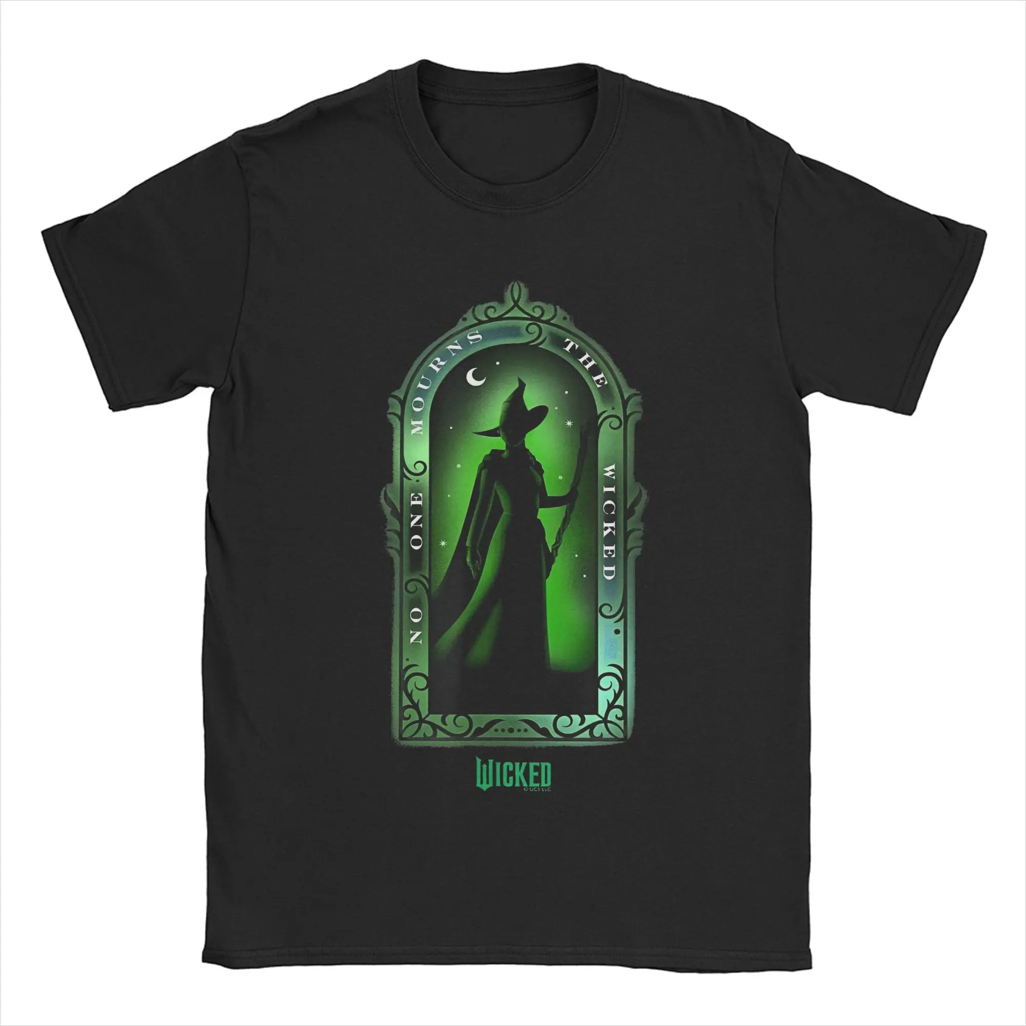 Men T-Shirt Wicked Elphaba No One Mourns Funny Pure Cotton Tee Shirt Short Sleeve Magic Movie T Shirt Round Collar Tops Big Size