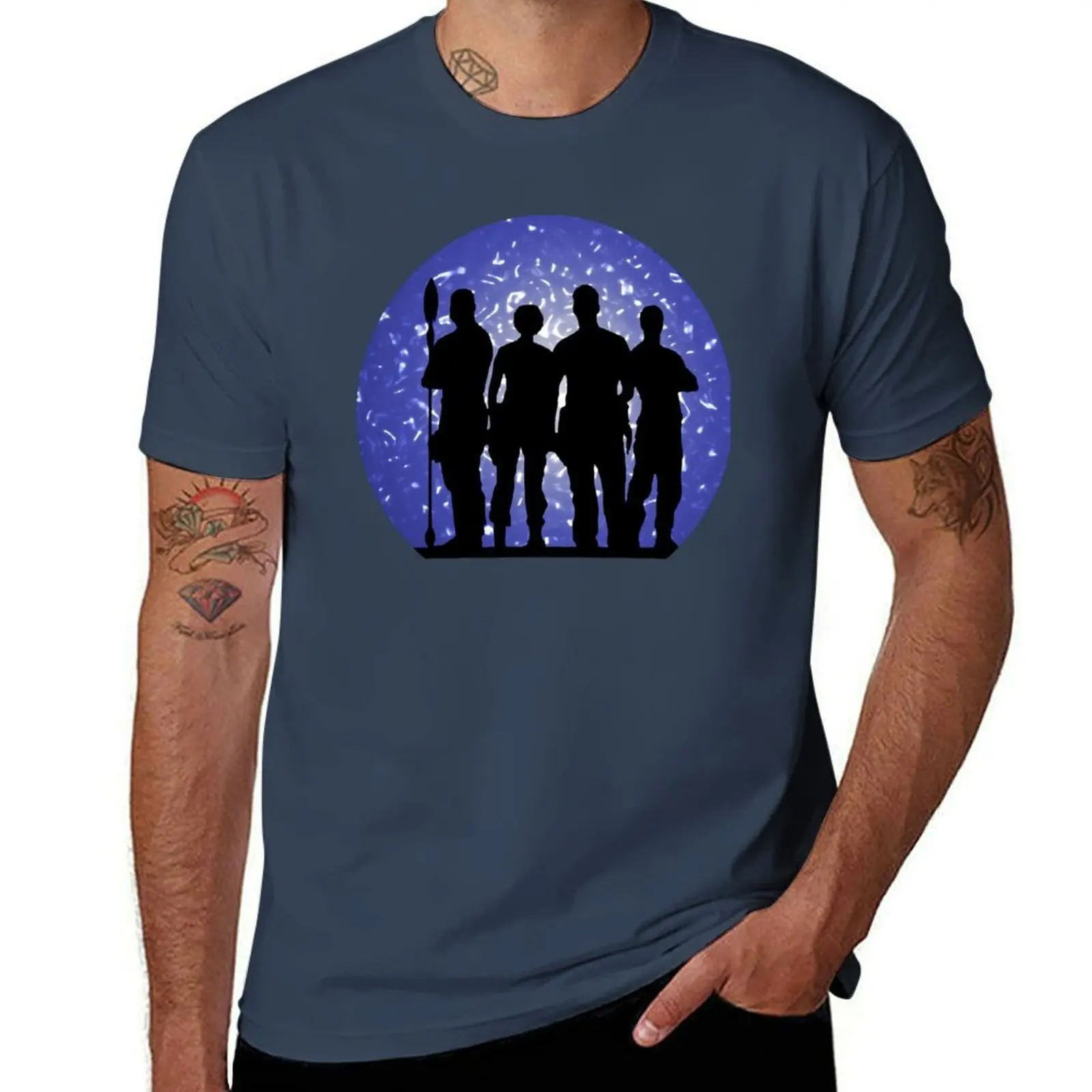 

SG1 Silhouette Stargate T-Shirt Thanksgiving Casual Tee