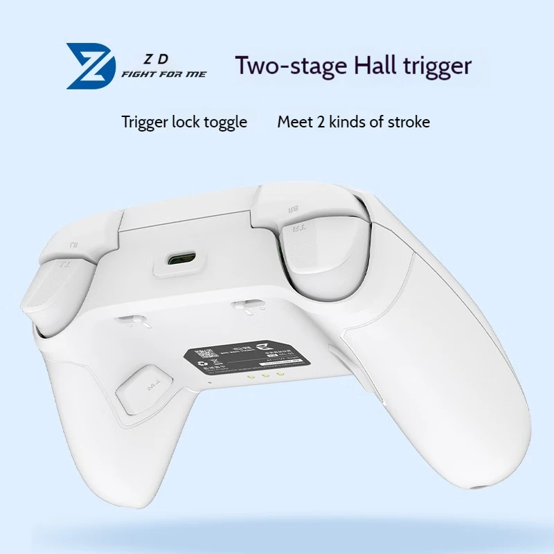 Wireless Game Controller with LCD Screen and Hall Effect Triggers