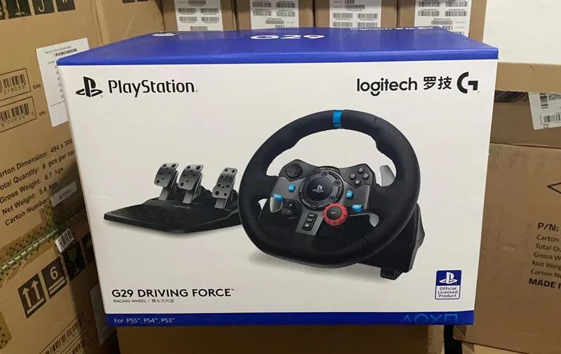 Logitech G29 DRIVING FORCE racing game steering wheel pedal G923