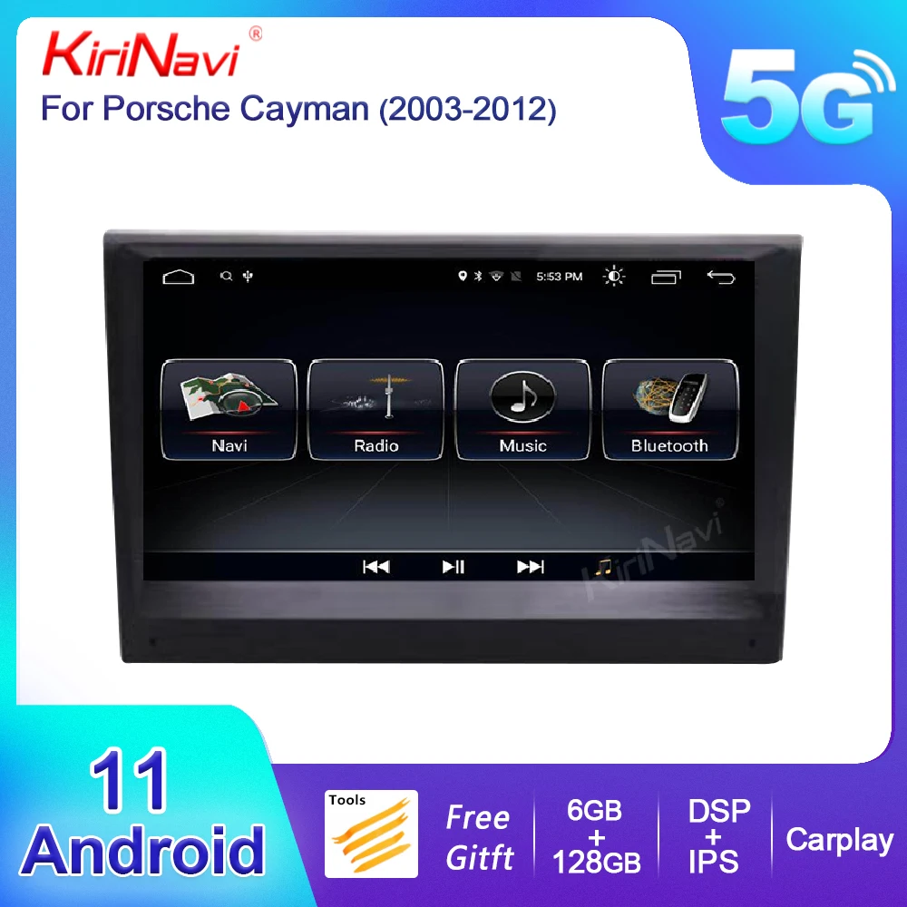 

KiriNavi 8" Touch Screen Android 13 Car Radio For Porsche Cayman Boxster 911 Auto DVD Multimedia Player GPS Navigation 2003-2012