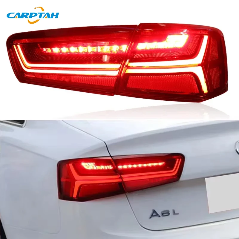 Car LED 12V Taillight For Audi A6 2013 - 2016 2017 2018 Rear Running Lamp Brake Reverse Turn Signal Waterproof Car Accessories