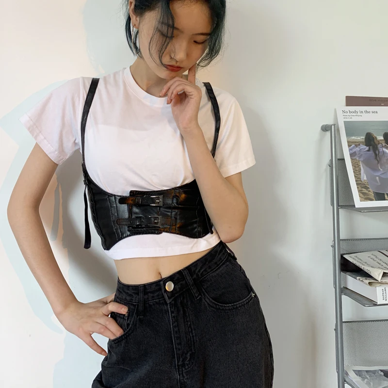 Cintura stile tracolla alla moda Reggicalze nero dolce e fresco per camicie estive