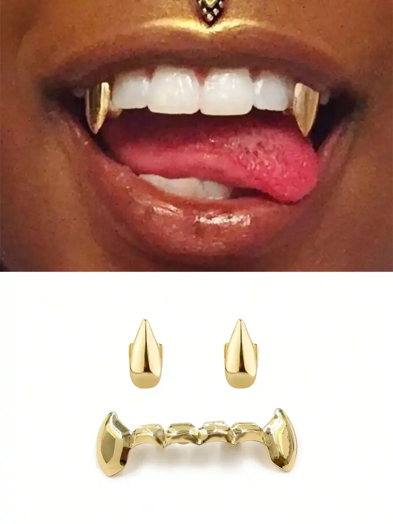 

1 Set Vampire Fang Teeth Accessories, Unisex Halloween Cosplay Prop