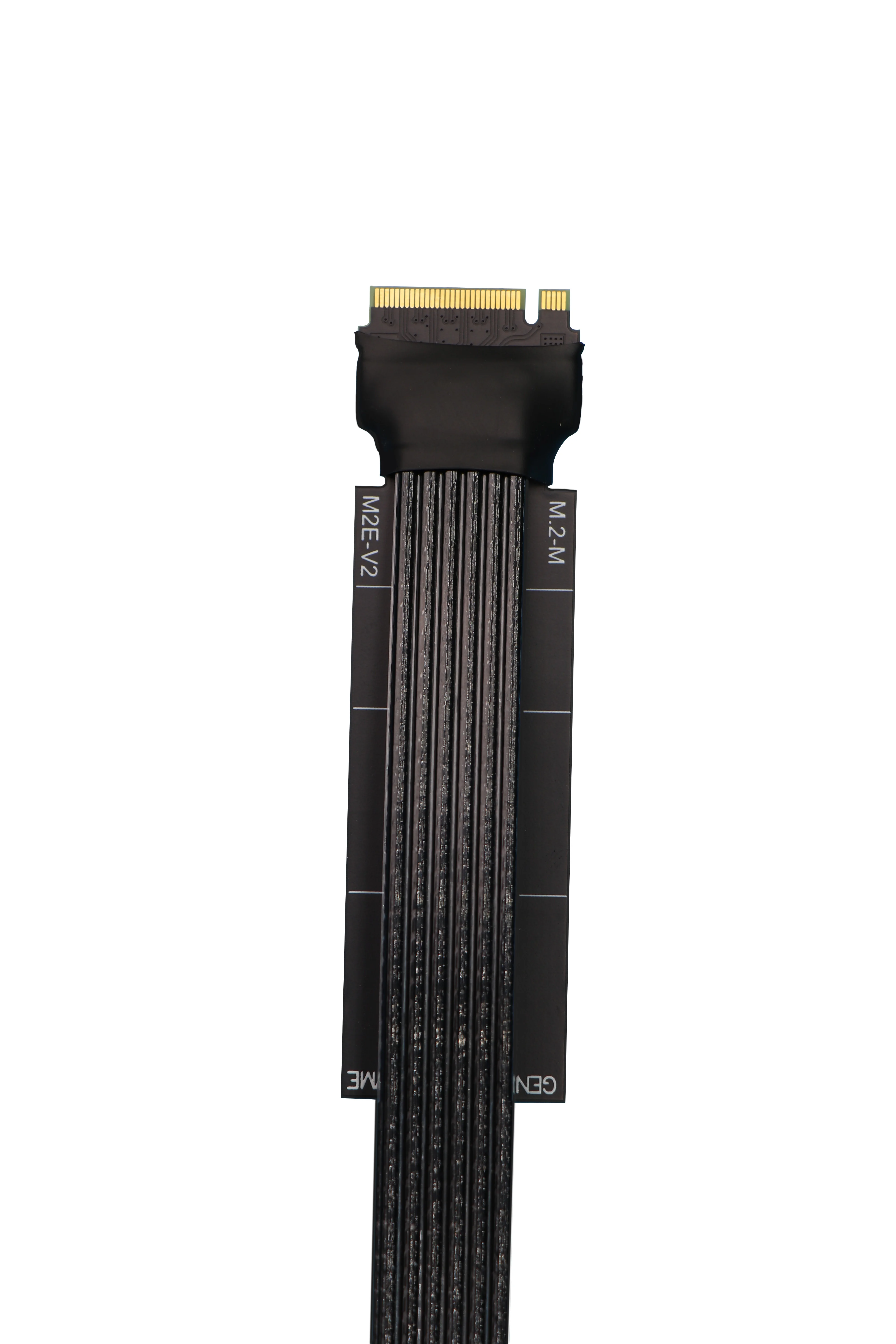 128Gbps M.2 NVMe M-KEY to PCIe 5.0 Extension Cable High-Speed Gen5/4 X4 Shielded M.2 PCI-e 2230 2242 2260 2280 22110 SSD Adapter
