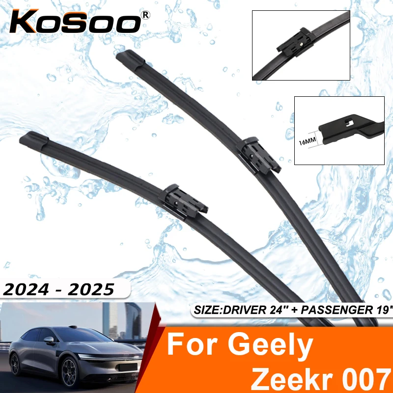 Щетка стеклоочистителя для Geely Zeekr 007 2024-2025, резиновая насадка для лобового стекла, аксессуар для переднего стеклоочистителя