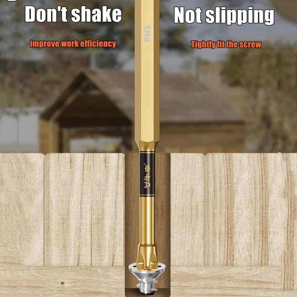 مع ممغنط المغناطيسي دفعة رئيس عدم الانزلاق تأثير مقاومة الصليب رئيس بت صلابة عالية الصدأ واقية مفك كهربائي بت